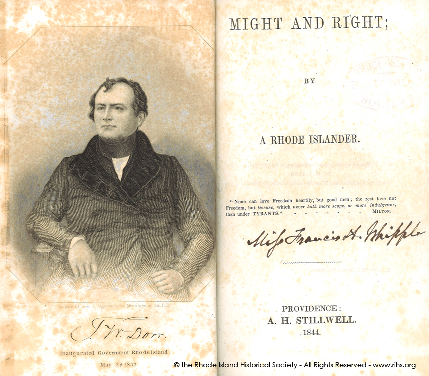 Might and Right: By A Rhode Islander. RIHS Library