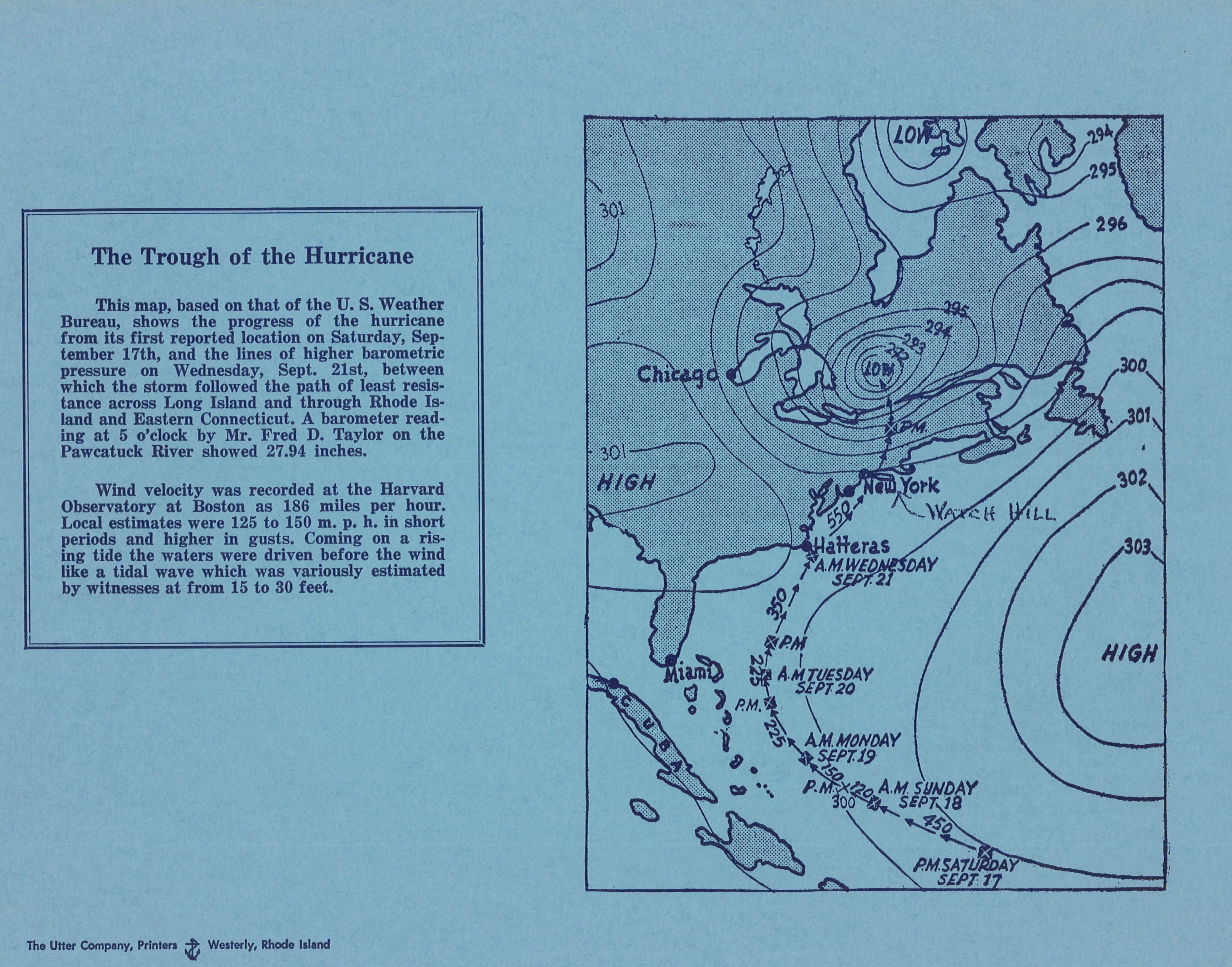 The Trough of the Hurricane From: "Watch Hill in the hurricane of September 21st, 1938 : including the survivors' stories of the Fort Road tragedy."