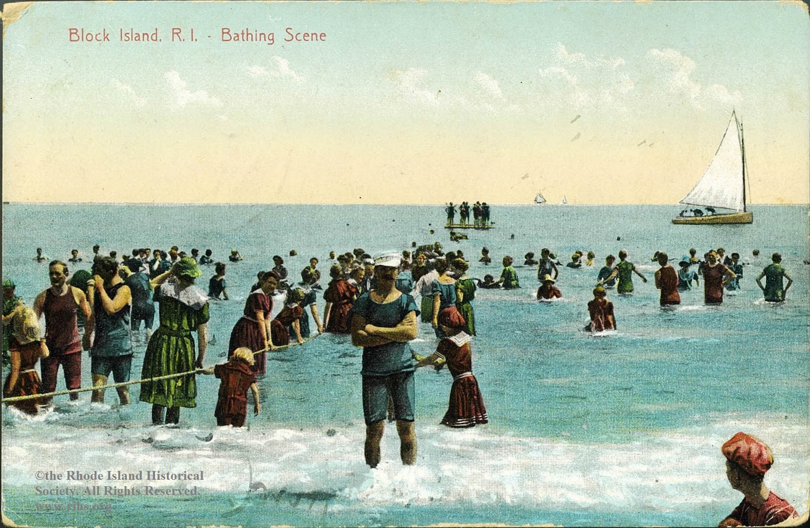 Block Island postcard, R.I.H.S. postcard collection, G1160, B1, Block Island. 