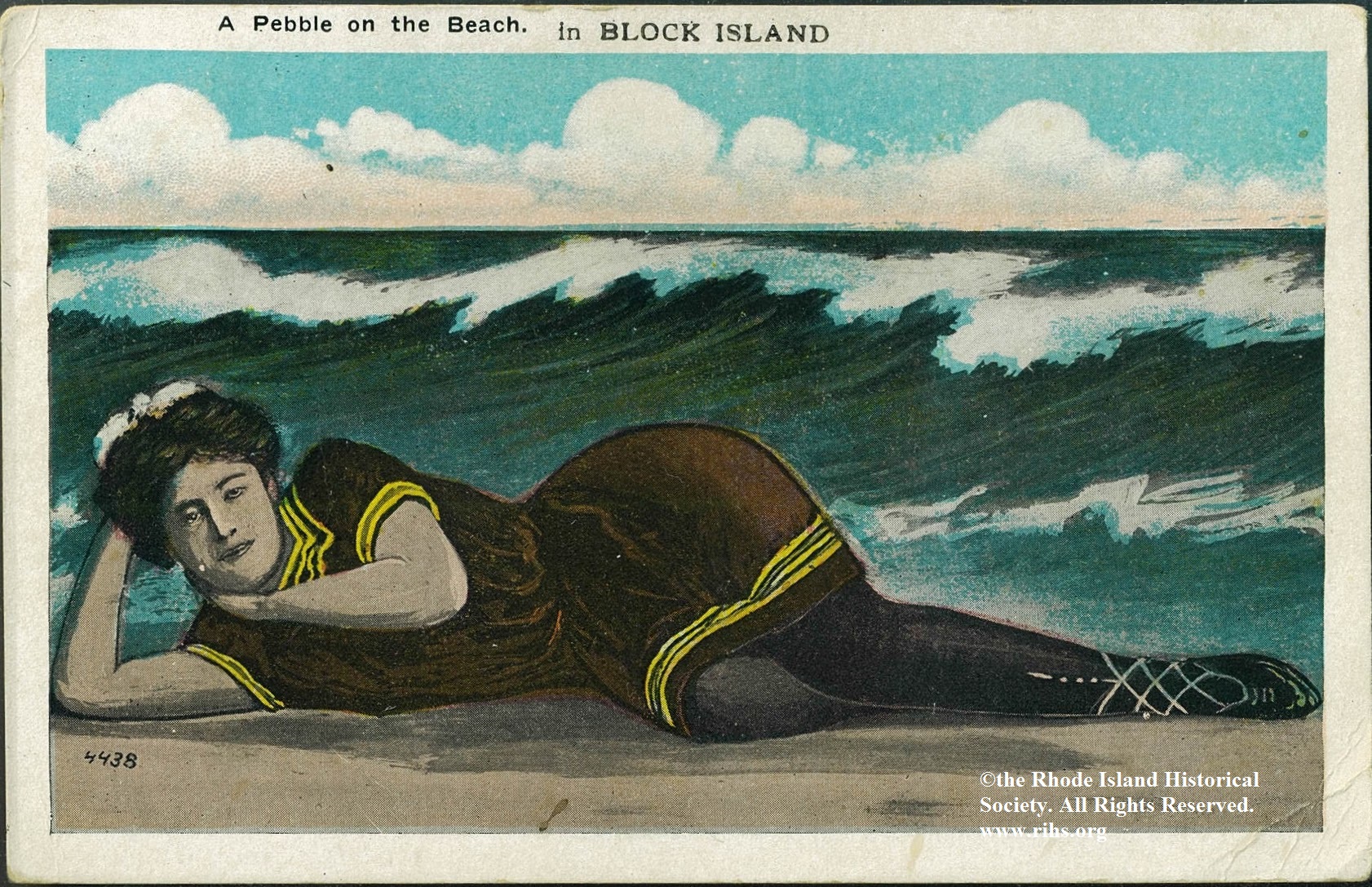 Block Island postcard, R.I.H.S. postcard collection, G1160, B1, Block Island. 