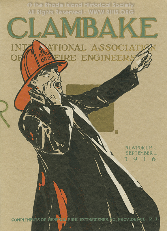 Clambake, International Association of Fire Engineers, 1916. RIHS Graphics Collection G1173.
