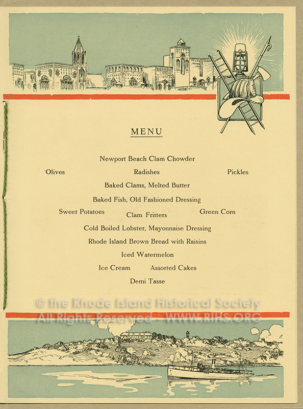 Menu, International Association of Fire Engineers, 1916. RIHS Graphics Collection G1173.