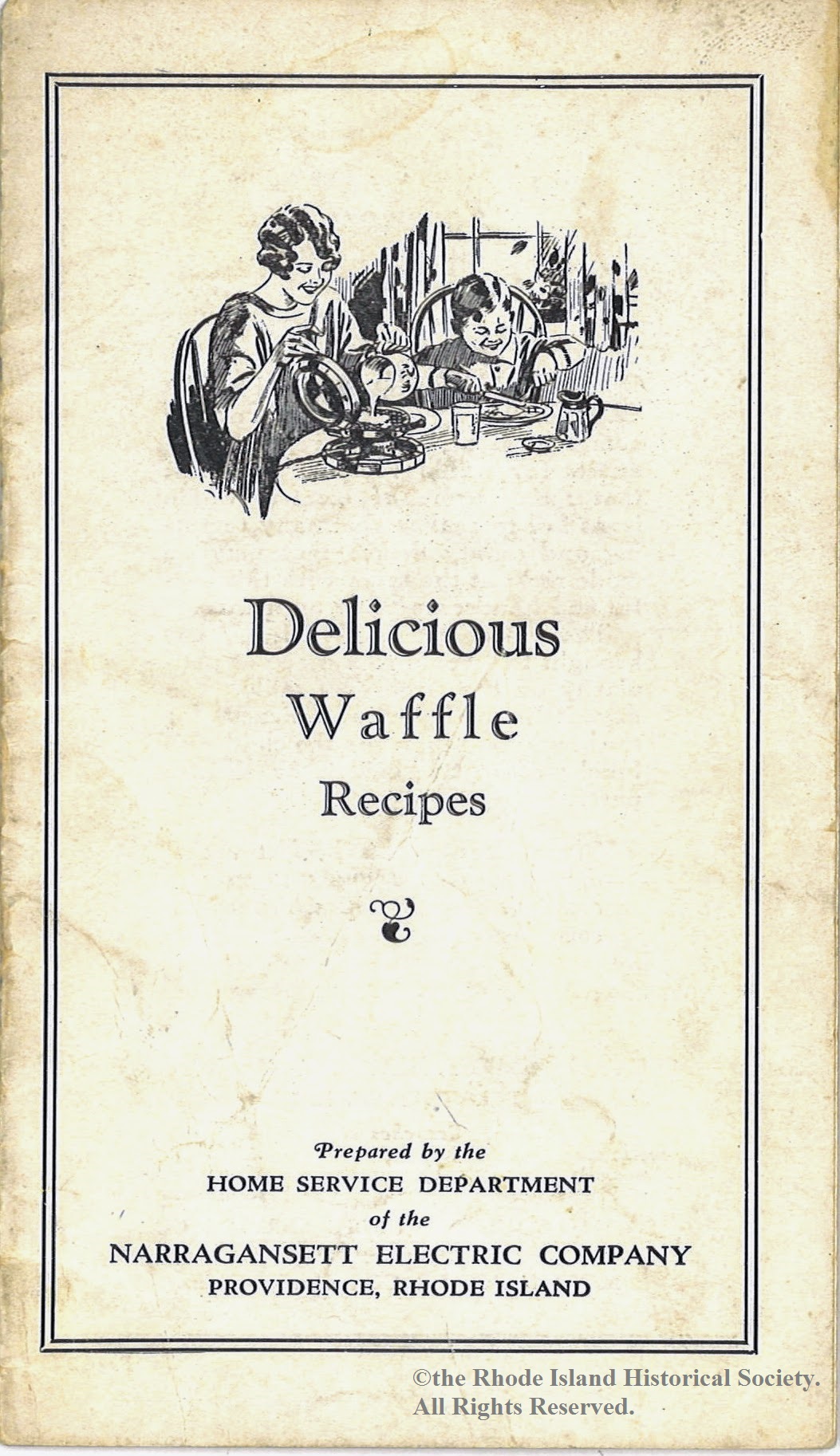 Title page for Delicious Waffle Recipes